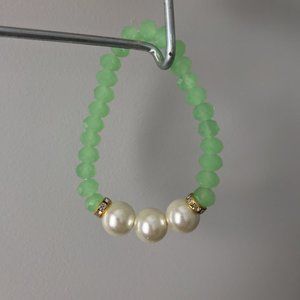 Pearl Sea Foam Bead Bracelet | Jewelry Statement Costume | Women's Glamor